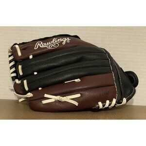 Rawlings Baseball Glove 10.5" Youth Players Series Black Brown Model PL105BB